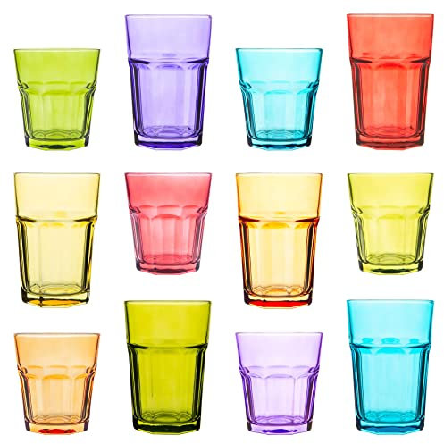 Rink Drink Farbige Wassergläser - 305ml - 6 Farben - Pack Von 12