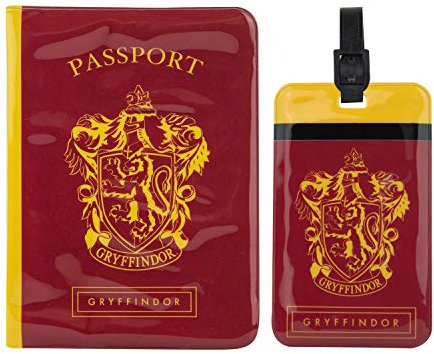 Cinereplicas Harry Potter - Set aus Tag & Passport Hülle Gryffindor - Offizielle Lizenz