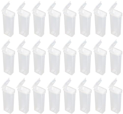 iplusmile 50pcs Polyethylene Microscope Slide Holder Plastic Microscope Glass Holder Slide Box for Slides