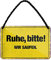 Ruhe Bitte Wir Saufen Blechschild - lustiges Deko Hinweis Metallschild mit Kordel und Saugnapf - witzige Dekoration Bar Kneipe Party Stammtisch Partyraum Kellerbar - Party Alkohol Zubehör - 18x12cm