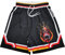 TPAZGHE Basketball-Shorts für Herren, Netzstoff, Fitnessstudio, Sport, Workout, Training, Kordelzug, Retro-Laufshorts mit Taschen, Schwarz, Groß