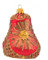 Polish Gallery Weihnachtsglocke, 10,2 cm, geblasenes Glas (Feuerstern)
