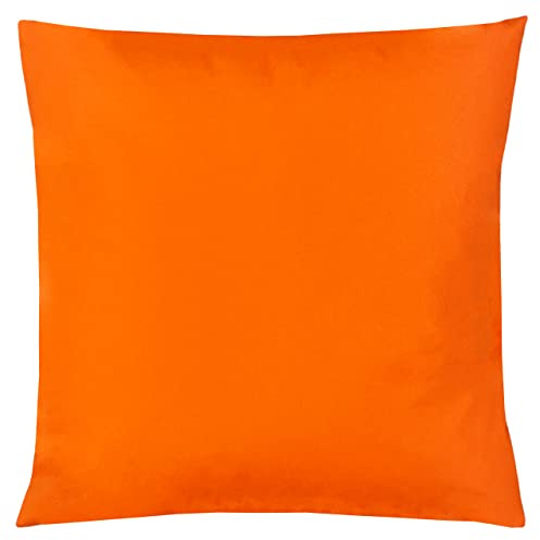 furn. Wrap Plain Garden Outdoor Cushion – UV Resistant Water Resistant Polyester Filled (Orange – 43x43cm)