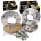 IGP Kit de 4 entretoises de roue 12 mm + 16 mm 4 x 108 65.1 + boulons plats compatibles avec Peugeot 106 206 207 208 306 307 405 406 605 Partner *OK AUTO Roue en alliage