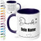 Dankeschön Geschenk für Freunde & Kollegen: Danke Tasse mit Namen „Danke für die schöne Zeit“ - personalisierte Kaffeetasse mit Spruch als moderne Dankeskarte | Abschiedsgeschenk (Kobaltblau)