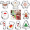 RUIYWEN Juego de 9 Cortadores de Galletas de Navidad en Forma de Santa Claus Copo de Nieve Árbol de Navidad, Moldes de Acero Inoxidable para Galletas Fondant Chocolate