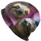 DJNGN Space Sloth Full Moon Beanie-Mütze, modisch, lässig, warm, lässig, Strickmütze für Männer und Frauen