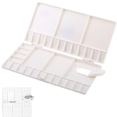 Aquarellpalette 33 Gitter Mischpalette aus Kunststoff Faltbar Aquarell Palette für Bastelarbeiten Kunstmalerei