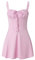 Loalirando Abito Mini Corto Donna Vestito Estivo Elegante Senza Manica Aderente Sexy Corsetto da Sera (Rosa, S)