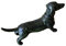 TOYANDONA 1 STK Ornamente Dackel Hundeskulptur Hand Hunde-sammelfigur Garten Rasen-Hunde-skulptur Hund Tiere Figur Schwarze Hundefigur Tischdekorationen Miniatur Kleine Werkzeuge Kind Harz