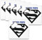 sous Verre Décapsuleur - Super Papa Logo Super Héros Fete des Pères - Lot de 6 (92 x 92 mm)