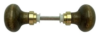 Dubois Industries bouton double, bois noyer, laiton massif, 6x80, 1 ou 2 portées, fixation goupille