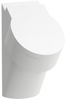 LAUFEN Val Absauge-Urinal, mit Löcher für Deckelmontage, spülrandlos, 305x365x560mm, H8402817590001, Farbe: Grau matt