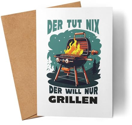 Lilavie-Design Der TUT Nix der Will nur Grillen Karte Papa Vater Opa BBQ Geschenk Grillmeister