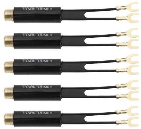 ECSiNG 5 transformadores a Juego UHF VHF FM a Juego Transformador Macho F Conector Adaptador Transformador para televisores, radios A/V receptores Mini Sistemas