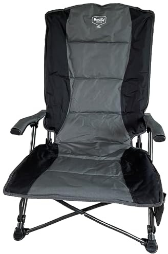 Vanilla Leisure Low Beach Chair Quick Dry Fabric Max 180kg Load Collapsible Heavy Duty Folding Chair for Concert Camping Fishing Garden - Folds up Easily complete with Carry Bag