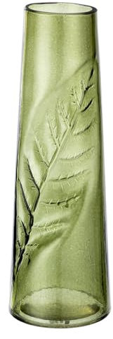 GILDE Glas konische Vase Blatt VE 2 50437