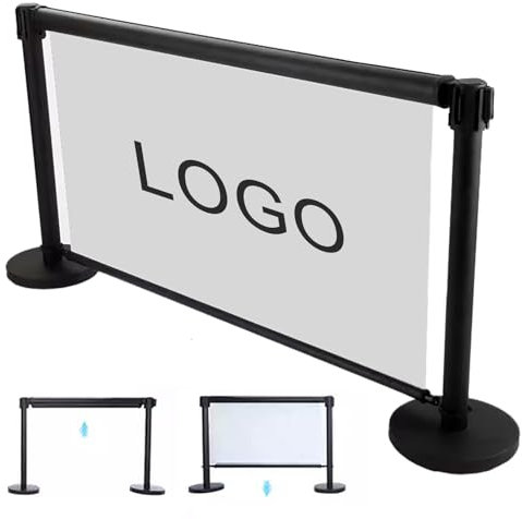 Absperrband Benutzerdefinierte Einziehbare Bildschirme Zeichenhalter, Innen-/ Outdoor -Warteschlangenbarrieren für Isolieren, Banner Der Menge Kontrollieren für Bank, Museum ( Color : 47inx30in )