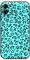 Berkin Arts Compatible with iPhone 11 Case Clear Silicone Cover Leopard Print Teal Blue Creative Wildlife Pattern