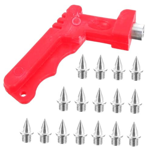 16 Piezas Clavos Atletismo Clavos de Pista Repuesto Espigas Capacitación Plata Piramidales Campo puntas resistentes de campo traviesa para saltar, correr, senderismo, pista de plástico