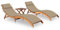 vidaXL 2X Akazienholz Massiv Sonnenliege mit Tisch Auflagen Klappbar Gartenliege Holzliege Gartenmöbel Liege Relaxliege Strandliege Liegestuhl
