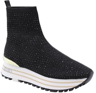 Scarpe Donna Sneaker calzino Liu-Jo Maxi Wonder Strass Knit 83 Black D25LJ06 BF4071TX43722222 37