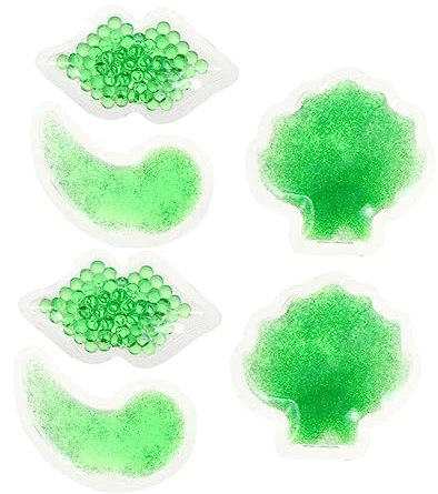 Hoement 6 Stück Heiß Kalt Gelpads Gesicht Lippen Kühl Und Wärmetherapie Gelkissen Kältebeutel Für Schwellungen Migräne Sportverletzungen Und Hautpflege