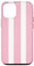 iPhone 15 Pro Pink and White Stripes, Danish Pastel, Preppy Aesthetic Case