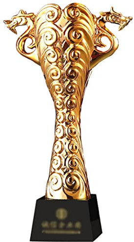 HLUONGTN Trophées de Récompenses Trophées Coupes Party Dragon Ssports Trophy,D Winner Statue/D Black/33X20Cm