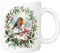 Pickhut Tasses de Noël traditionnelles, tasse à chocolat chaud, tasse du film de Noël, Secret Santa, cadeau pour Noël, anniversaire, boîte de réveillon de Noël (tasse traditionnelle rouge-gorge et
