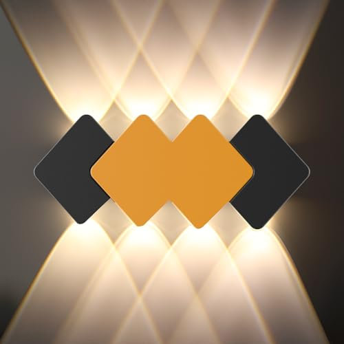 Ouyulong Wandleuchte Innen, 3000K Warmweiß Wandlampe Innen, 8W Wandlampe für Treppe, Flur, Wohnzimmer, Schlafzimmer, Garage, IP65 Wasserdichte