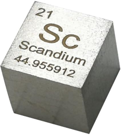 TIHONORI 10mm Element Würfel - Periodensystem der Elemente Sammlung - Seltene Erden Metalle,Scandium sc