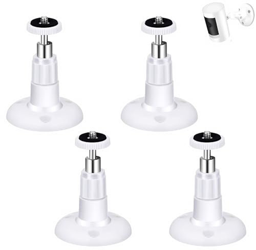 Ring Camera Mount, 4PCS Camera Wall Mount 360° Adjustable Bracket for Ring Surveillance Camera