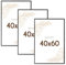 Wackadoo Bilderrahmen 40x60 Schwarz 3er Set Fotowand Fotorahmen mit Glasscheibe Kunststoff Picture frame Posterrahmen