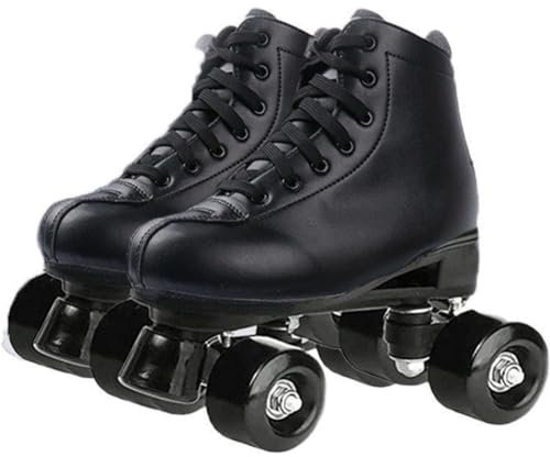YYingYYue Doppelreihe Rollschuhe Damen Und Männer Schick Rollschuhe Vier Räder Rollerskates Draussen Sport Roll Schuhe for Erwachsene,B,43