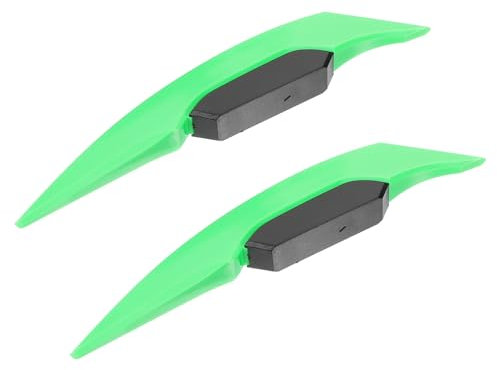 GRIRIW 1 Paio ala del per accessori per scooter Accessori per veicoli elettrici modificati Il motore motociclo alettone anteriore per aletta decorativa plastica Green