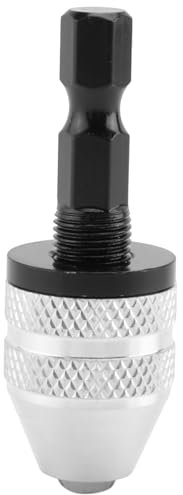 Agwuoetr Silber + Schwarz 6mm Schnellspannbohrfutter Schnellwechseladapter Konverter Hex Schaft
