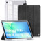 DUX DUCIS Coque pour Samsung Galaxy Tab S10 FE / S9 FE / S9 11 Pouces avec Porte-Crayon, Housse Arrière Transparente Claire et Fine, Ultra Fin Étui avec Fonction Veille/Réveil Automatique, Noir