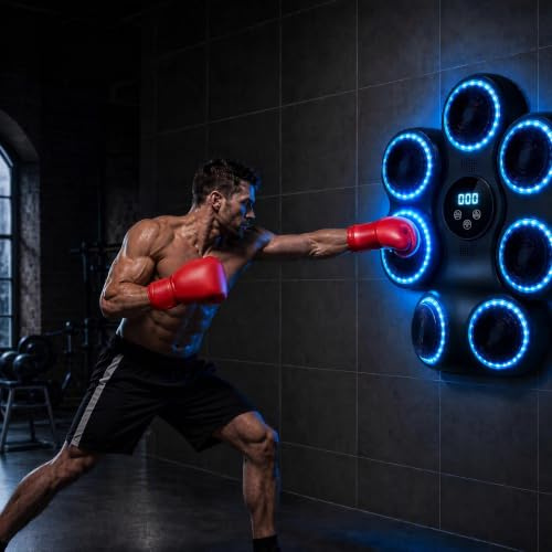 Music Boxing Machine für Erwachsene, Wandmontierte LED Licht Bluetooth Musikboxing Maschine