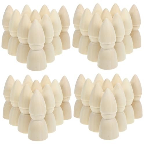 YARNOW 5 Sätze Bemalte Holzpuppen Stifte Unbemalte Leere Stiftpuppen DIY Stiftpuppe Stiftmenschen DIY Zubehör Stiftpuppen Unvollendet Groß Zum Herstellen Von High 10 Stück * 5