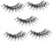 Ipetboom Lot De 5 Paires De Faux Cils Moelleux Avec Strass Et Diamants Extensions De Cils Naturels En Fibre Noire
