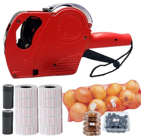 Preisschild-Gerät – Applikator für Markierungsaufkleber, kompakte Hand | Etikettierpistole | Einstellbare Preis-Druckmaschine mit einfachem Kompressionsgriff