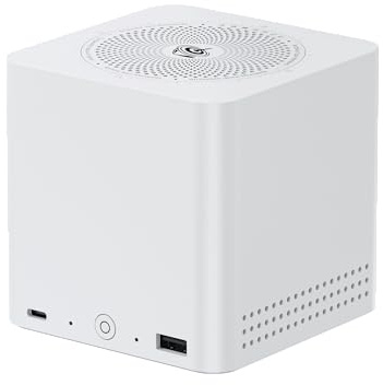 Beelink ME Mini PC, Desktop NAS with Intel N150(4C/4T, up to 3.6GHz), 12GB LPDDR5, 64GB EMMC, 6*M.2 PCIe3.0 Slot(MAX 24TB), Dual 2.5G LAN/USB3.2/NAS/Soft Router/Data Center/Network Attached Storage