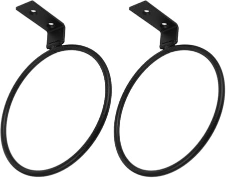 ibasenice 2pcs Pet Feeding Bowl Rack Foldable Metal Elevated Stand for Dog Bowl Stand Wall Mounted Raised Feeder Holder Space Saving Metal Ring Mount for Pet Dishes for Crates Kennels
