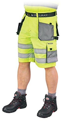 Leber&Hollman LH-FMNX-TS_YSB3XL Formen Schutzhose - Kurz, Gelb-Grau-Schwarz, 3XL Größe