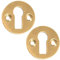 2X Brass 35mm Keyhole Door Escutcheons