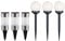 etc-shop 6er Set LED Solar Kugel Steck Lampen Garten Terrassen Beleuchtung Erdspieß Leuchten Edelstahl