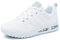 Femme Running Baskets Respirant Marche Running Chaussures Fitness Course Basses Athlétique Gym Mode Sneakers Blanc 42 EU