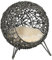 PawHut Cama Cueva de Ratán para Gatos o Mascotas Pequeña con Base Trípode Cojín de Felpa y Algodón Suave Diseño Elevado Estable Φ52 x 58 cm Gris