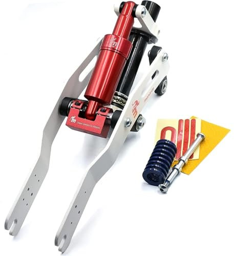 myBESTscooter Kit di Sospensione Originale V4 Monorim per Monopattino Elettrico Xiaomi M365 1S Essential Pro 2 Mi3 Pro4 (White/Red)